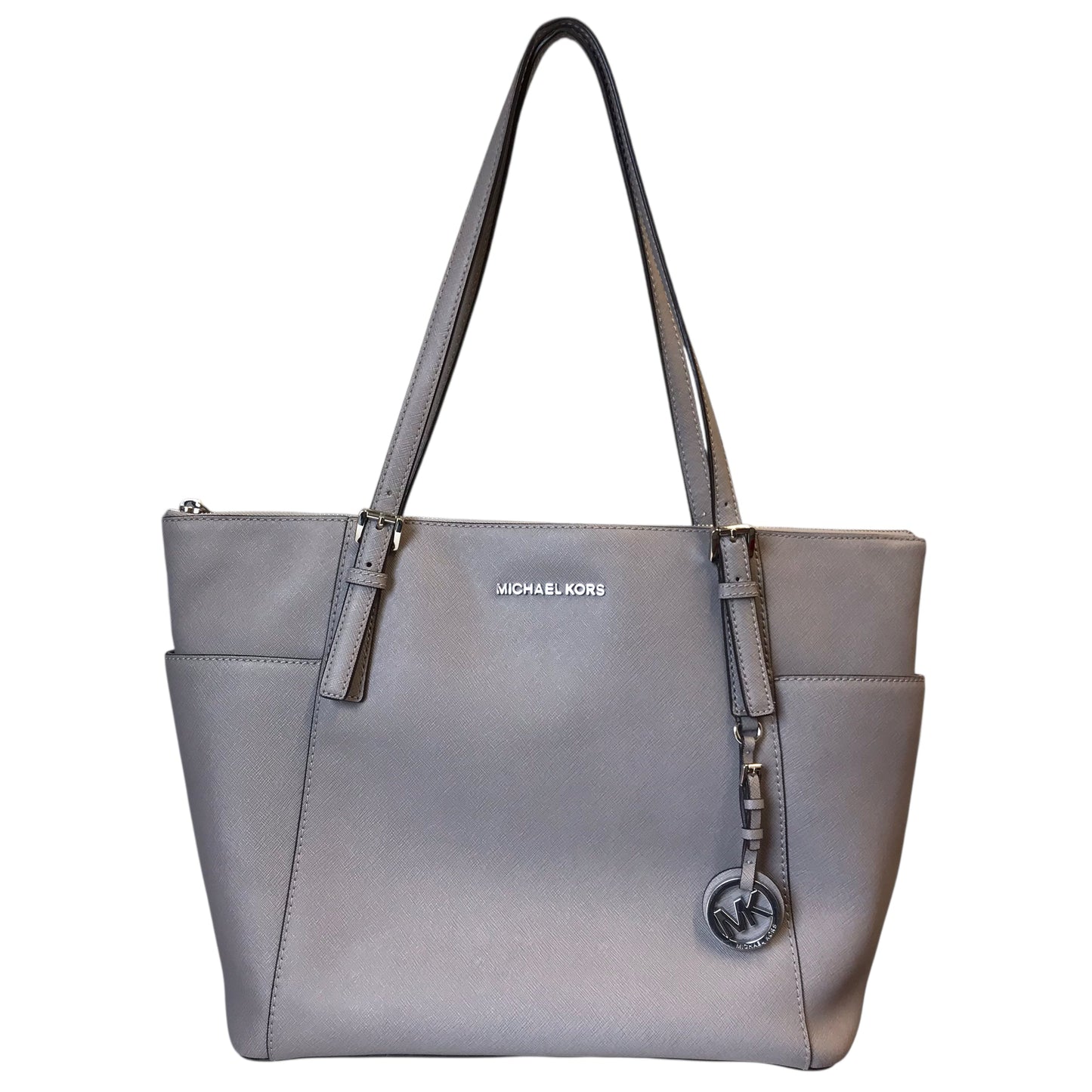 Handbag Designer By Michael Kors In Grey, Size:Large