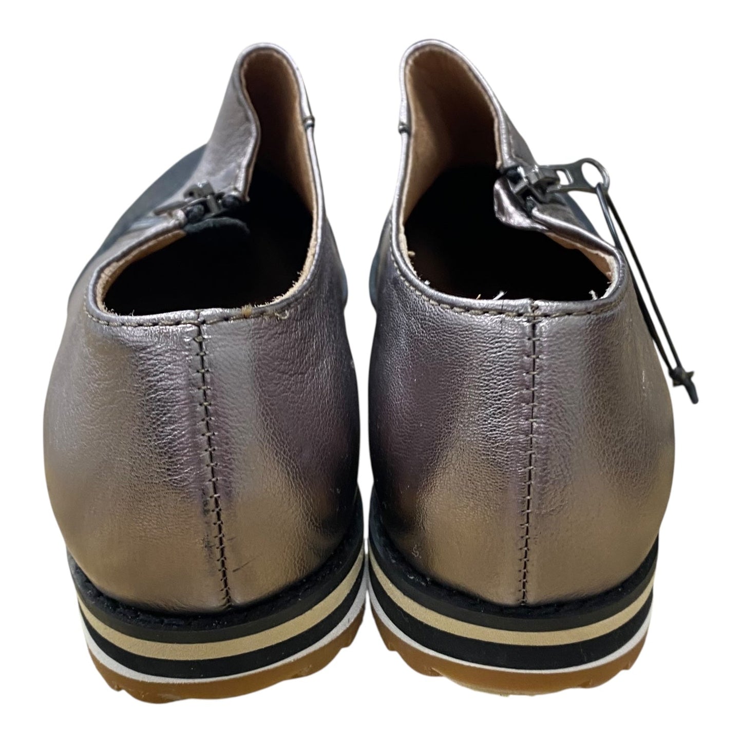 Shoes Flats By Cmb In Black & Silver, Size:8.5