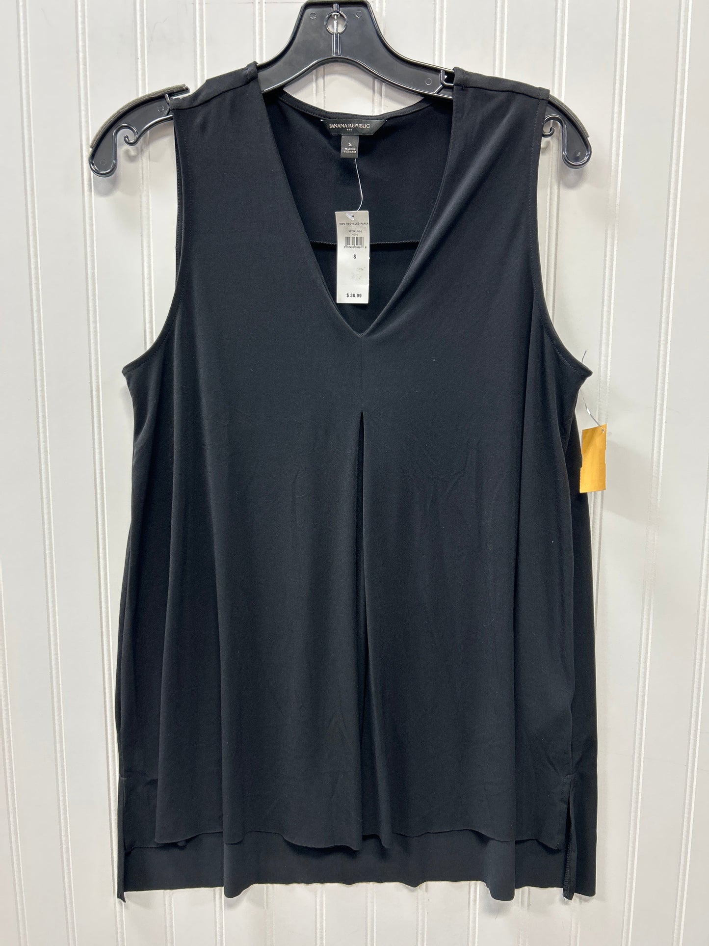 Top Sleeveless By Banana Republic In Black, Size:S NWT