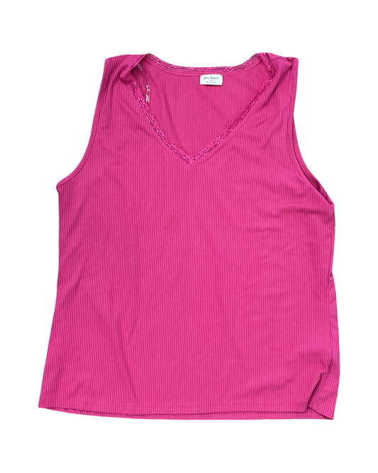 Top Sleeveless By Free Kisses In Pink, Size:2X