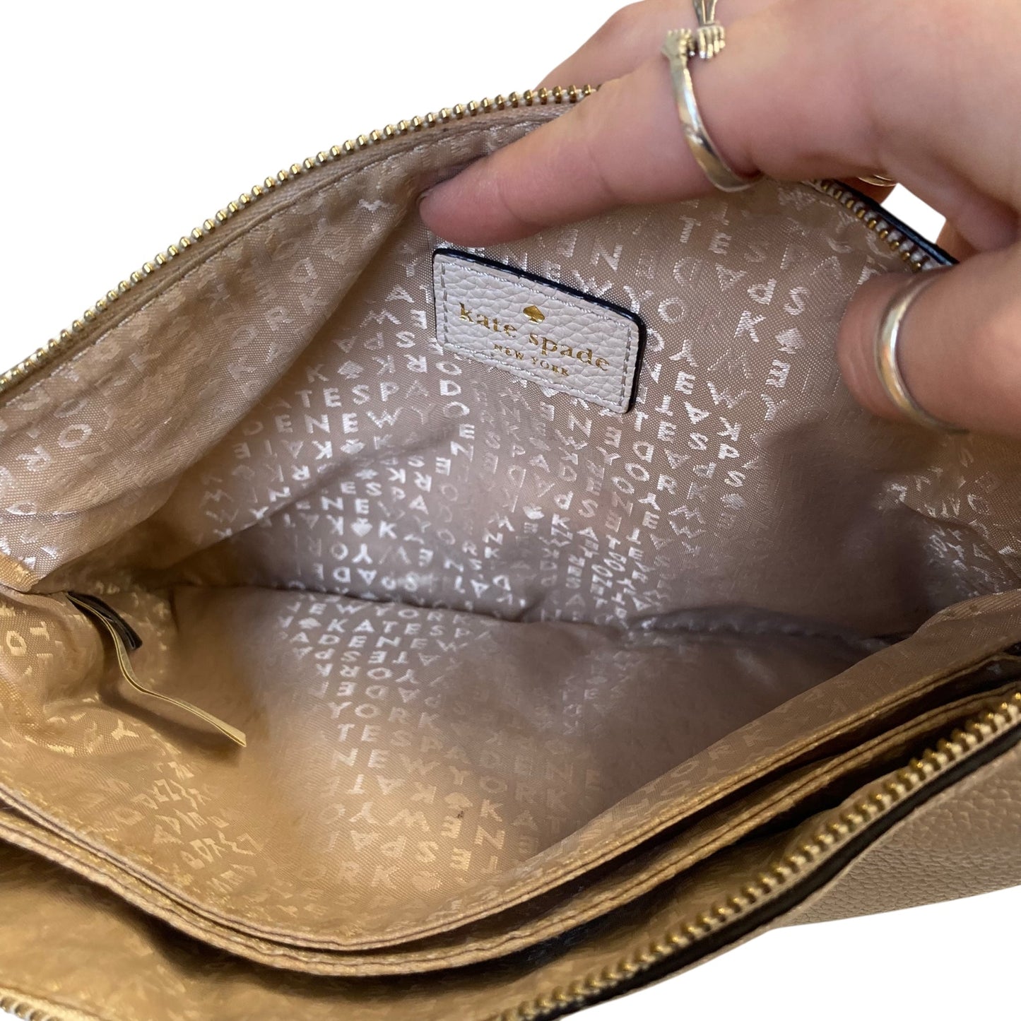 Crossbody Designer By Kate Spade In Cream, Size:Small