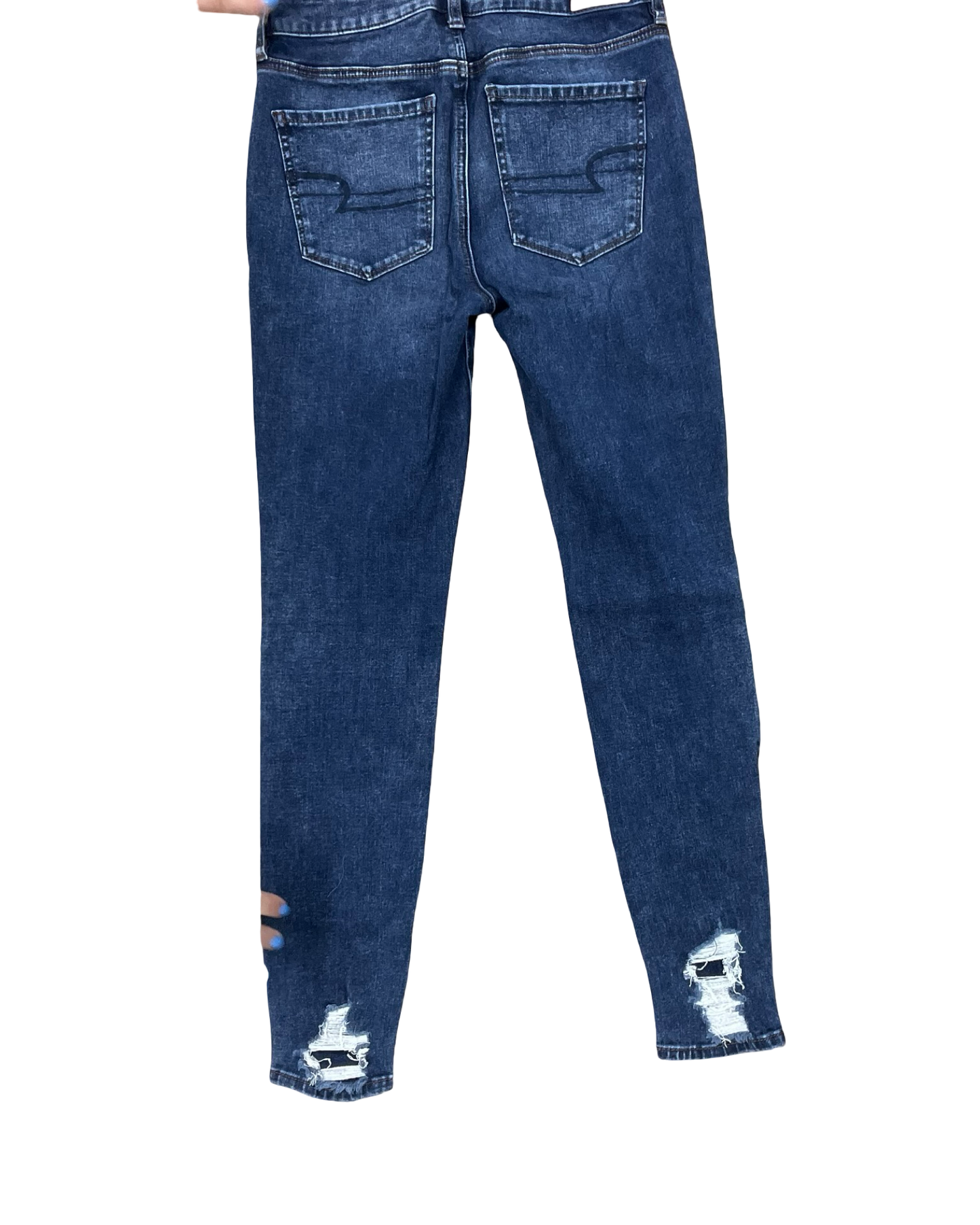 Jeans Skinny By American Eagle In Blue Denim, Size:6