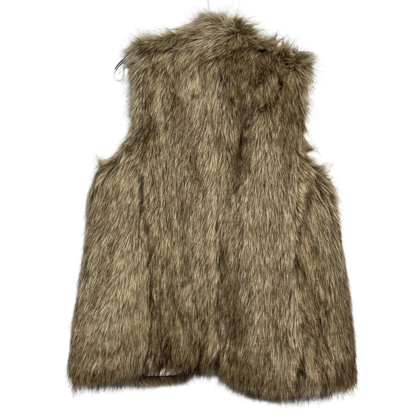 Vest Faux Fur & Sherpa By Banana Republic In Brown, Size:L