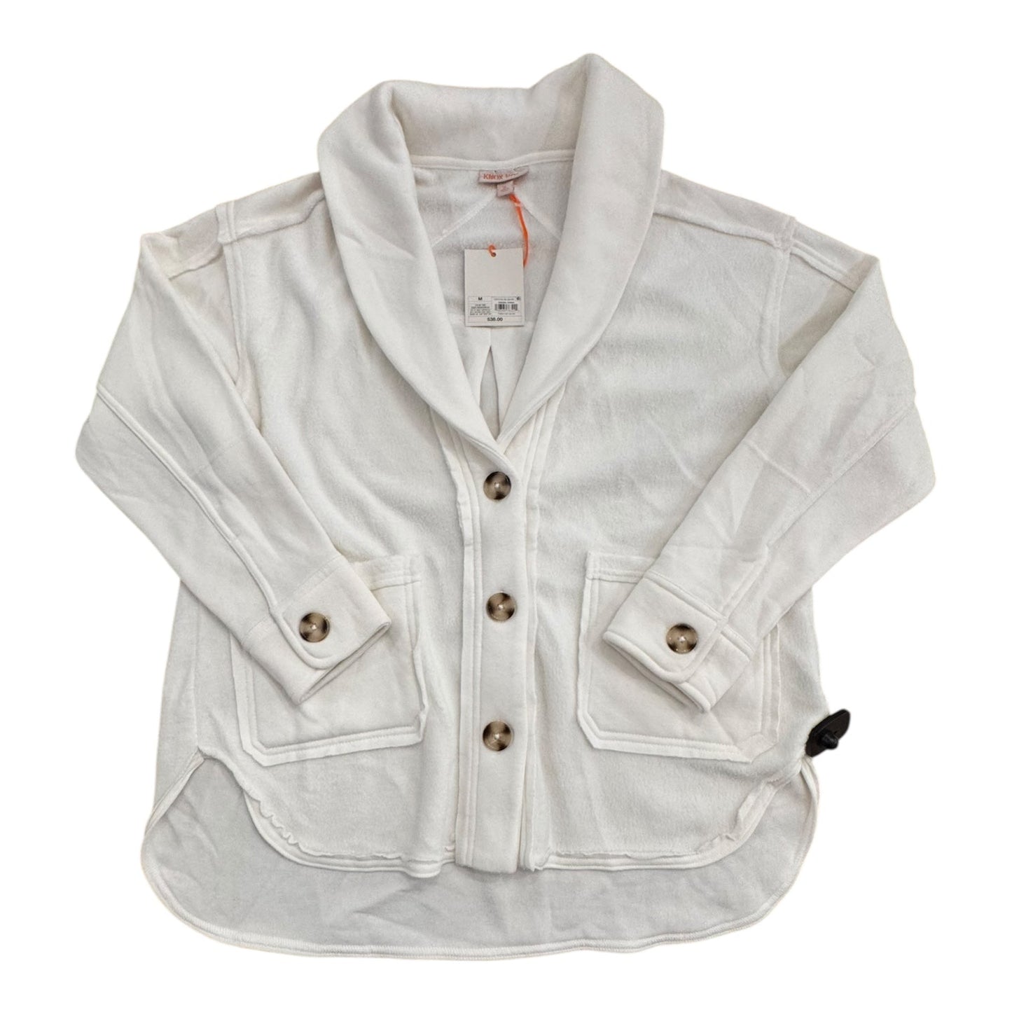 Sweater Cardigan By Knox Rose In White, Size:M