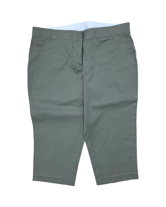Pants Cropped By Briggs In Green, Size:18