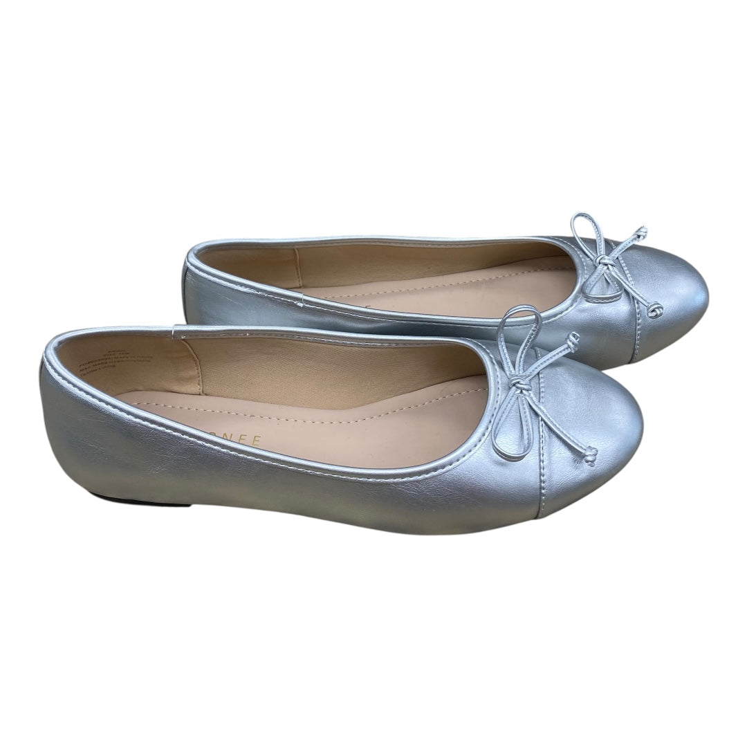 Shoes Flats By Journee In Silver, Size:10