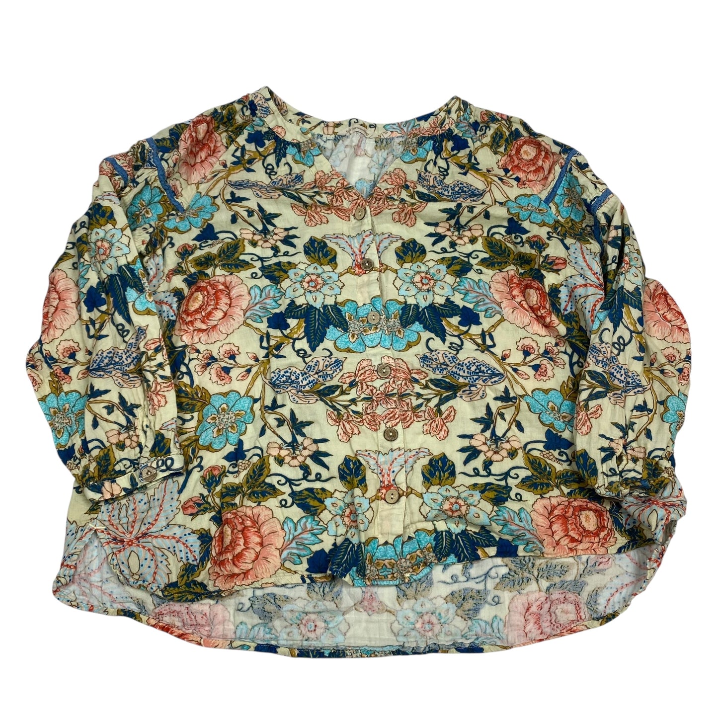 Top Ls By Soft Surroundings In Blue & Yellow, Size:2X