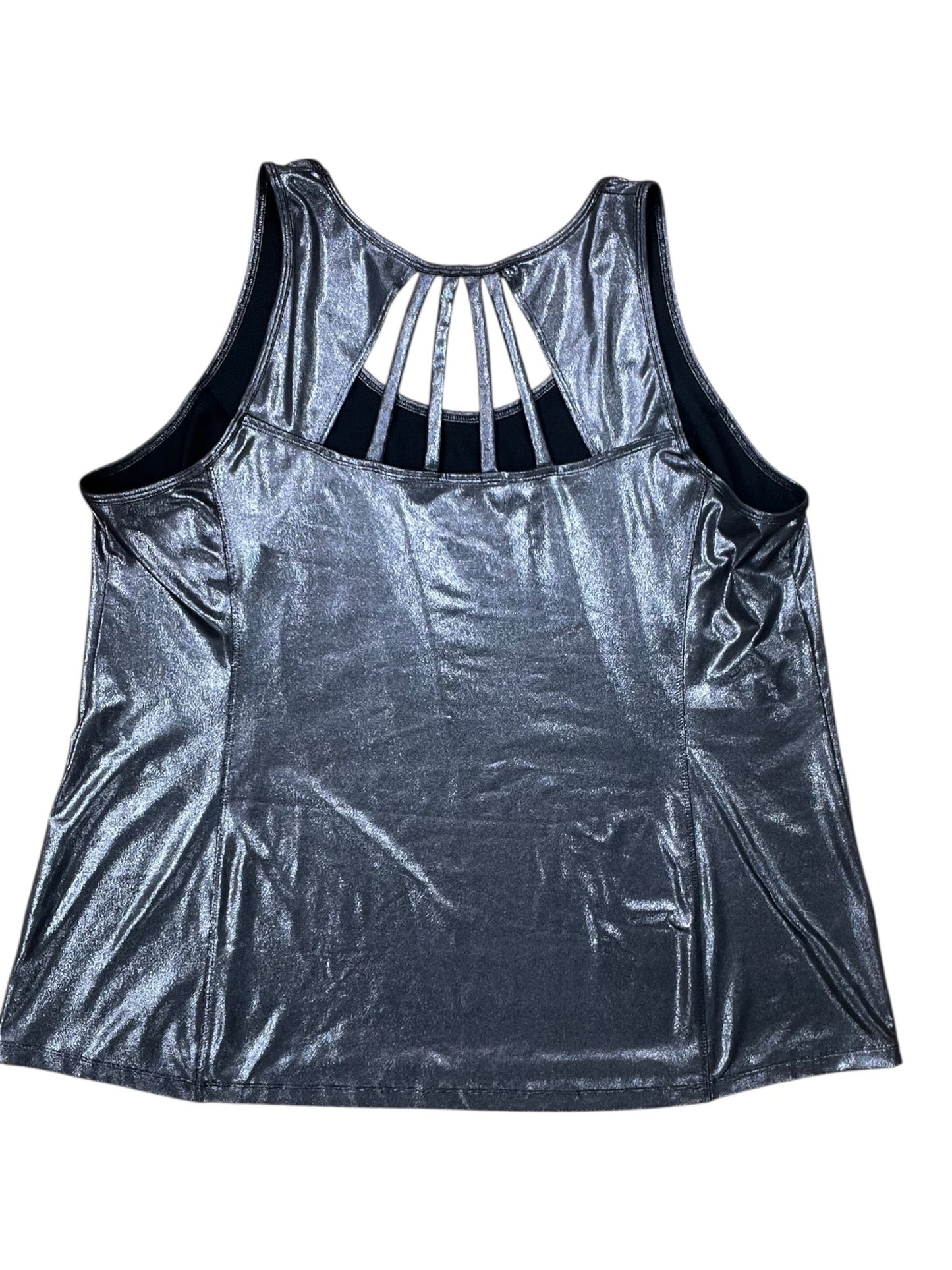 Tank Top By Clothes Mentor In Silver, Size:M