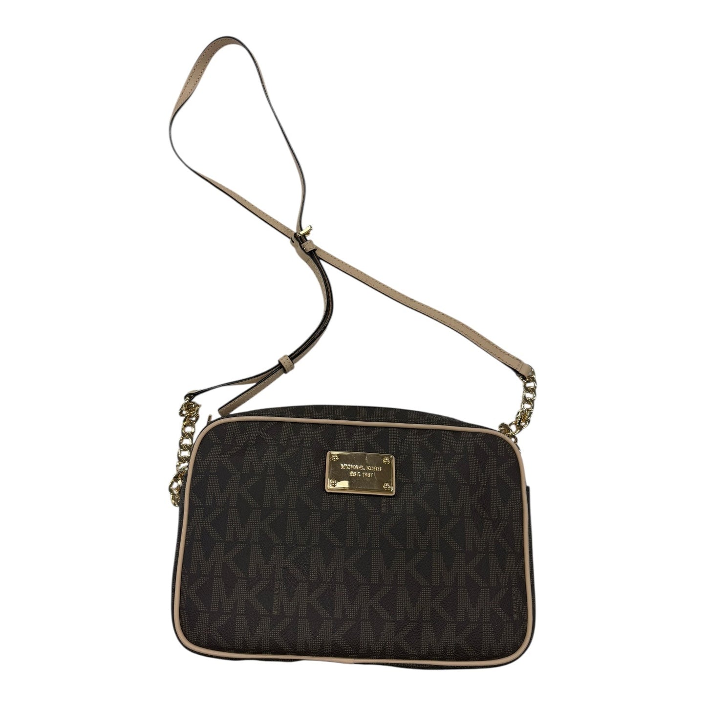 Crossbody Designer By Michael Kors In Brown, Size:Medium