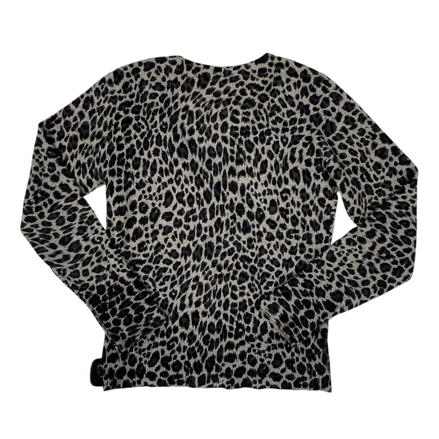 Sweater Cardigan Cashmere By Apt 9 In Animal Print, Size:S