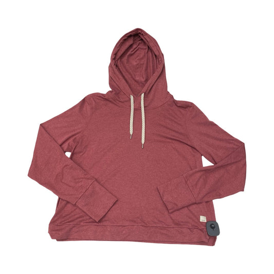Athletic Top Ls Hoodie By Vuori In Red, Size:L