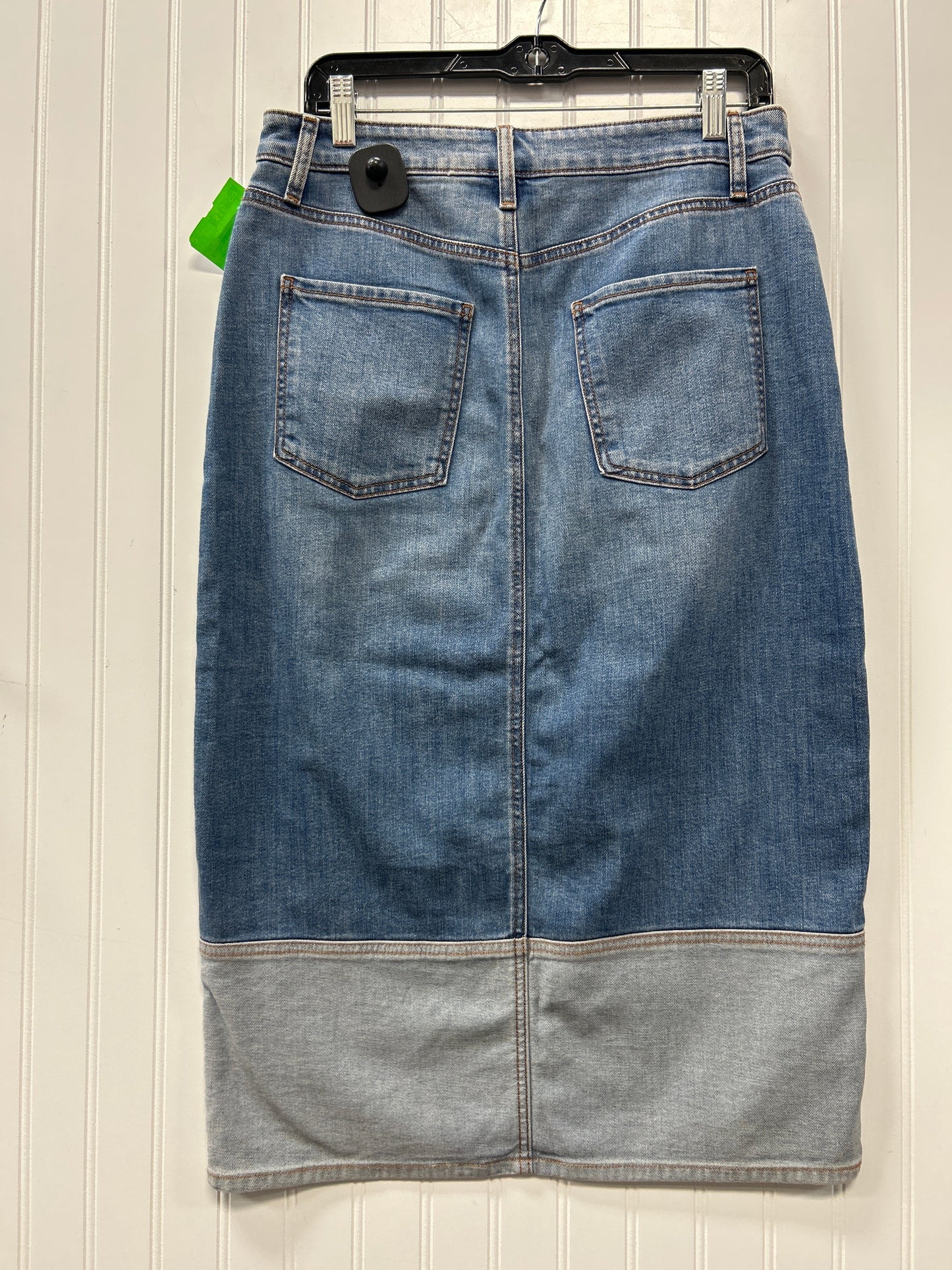 Skirt Midi By Chicos In Blue Denim, Size:S