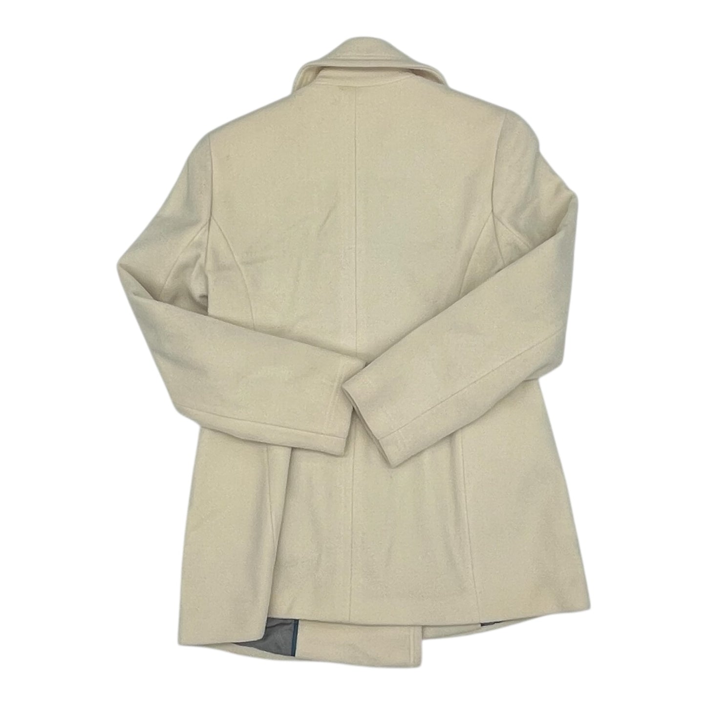 Coat Wool By Calvin Klein In Cream, Size:S