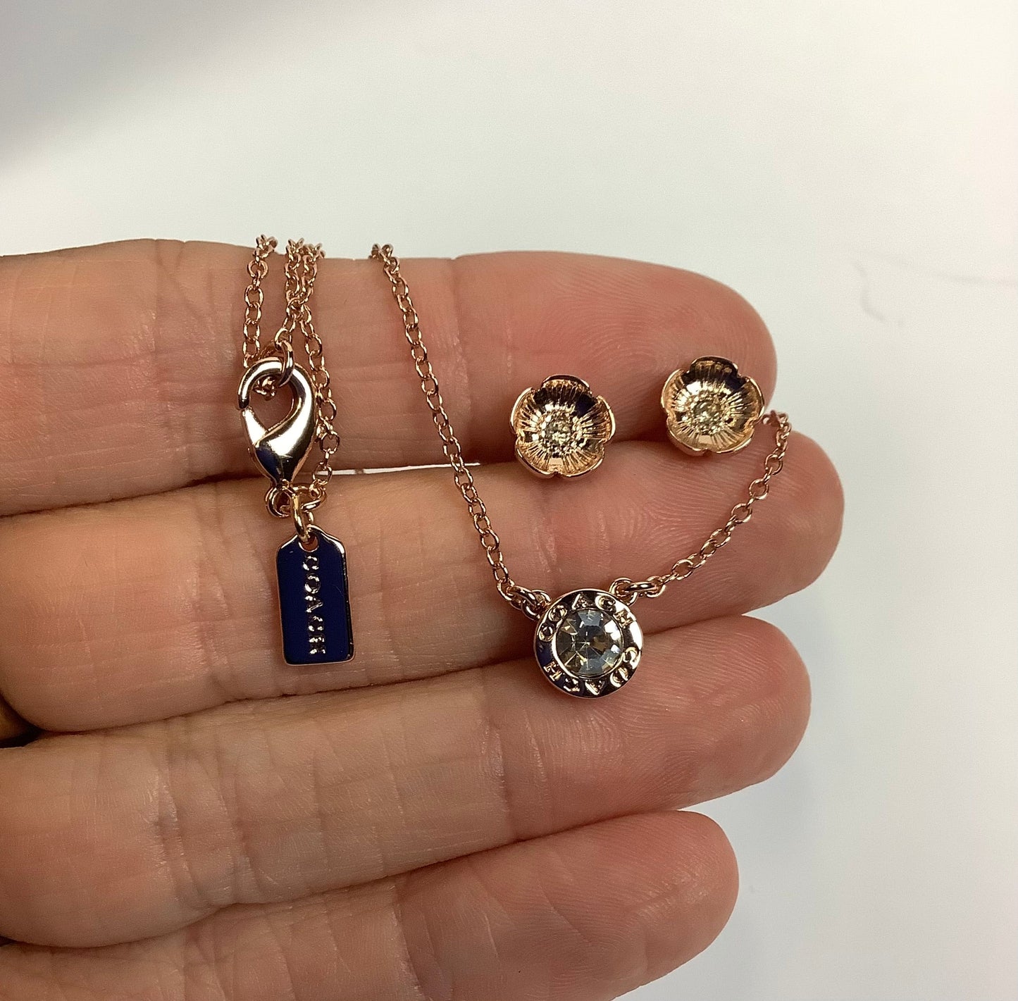 Necklace Set Designer By Coach, Size: 02 Piece Set
