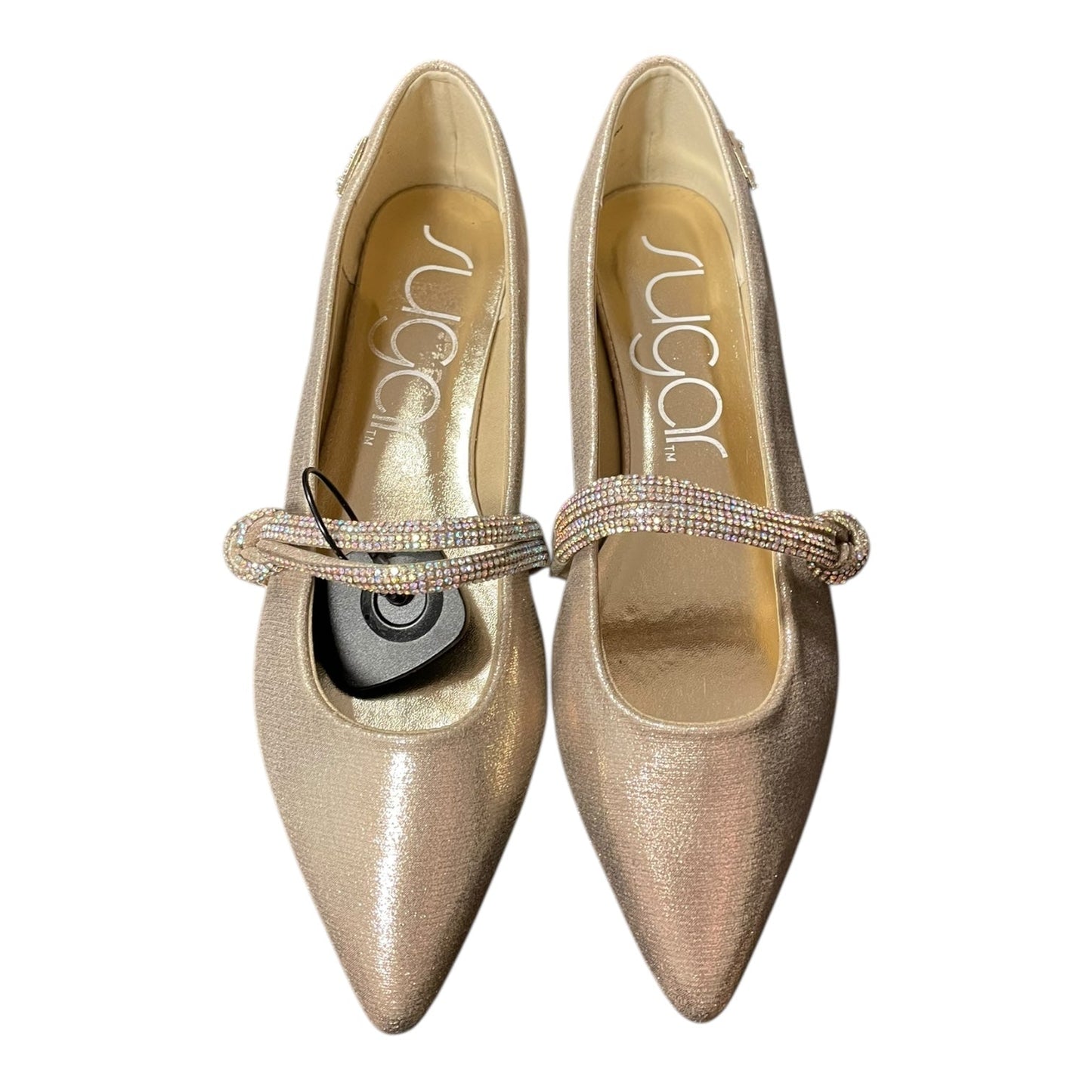 Shoes Flats By Sugar In Gold, Size:10