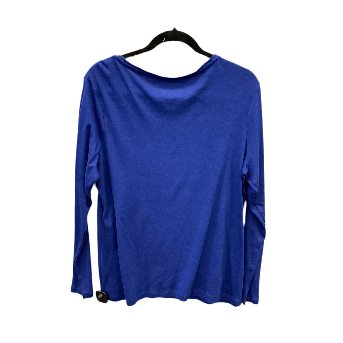 Top Long Sleeve Basic By Croft And Barrow In Blue, Size: L