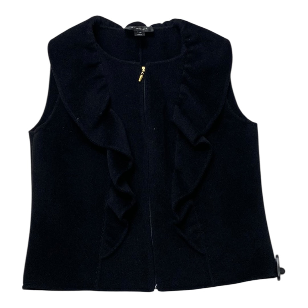 Vest Designer By St. John In Black, Size:L