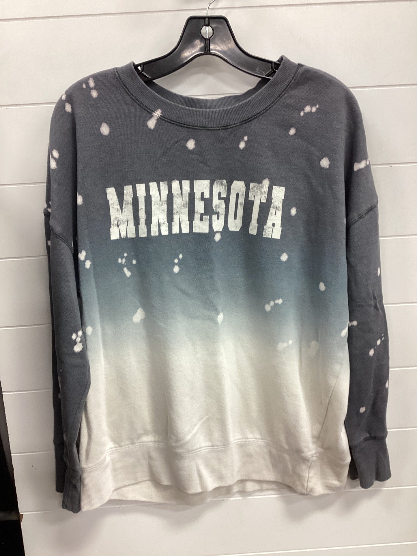 Sweater By Maurices In Grey & White, Size:L