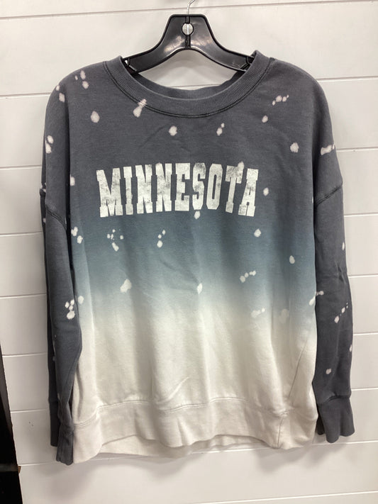 Sweater By Maurices In Grey & White, Size:L