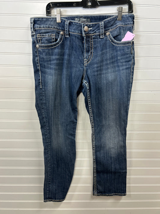 Capris By Silver In Blue Denim, Size:12
