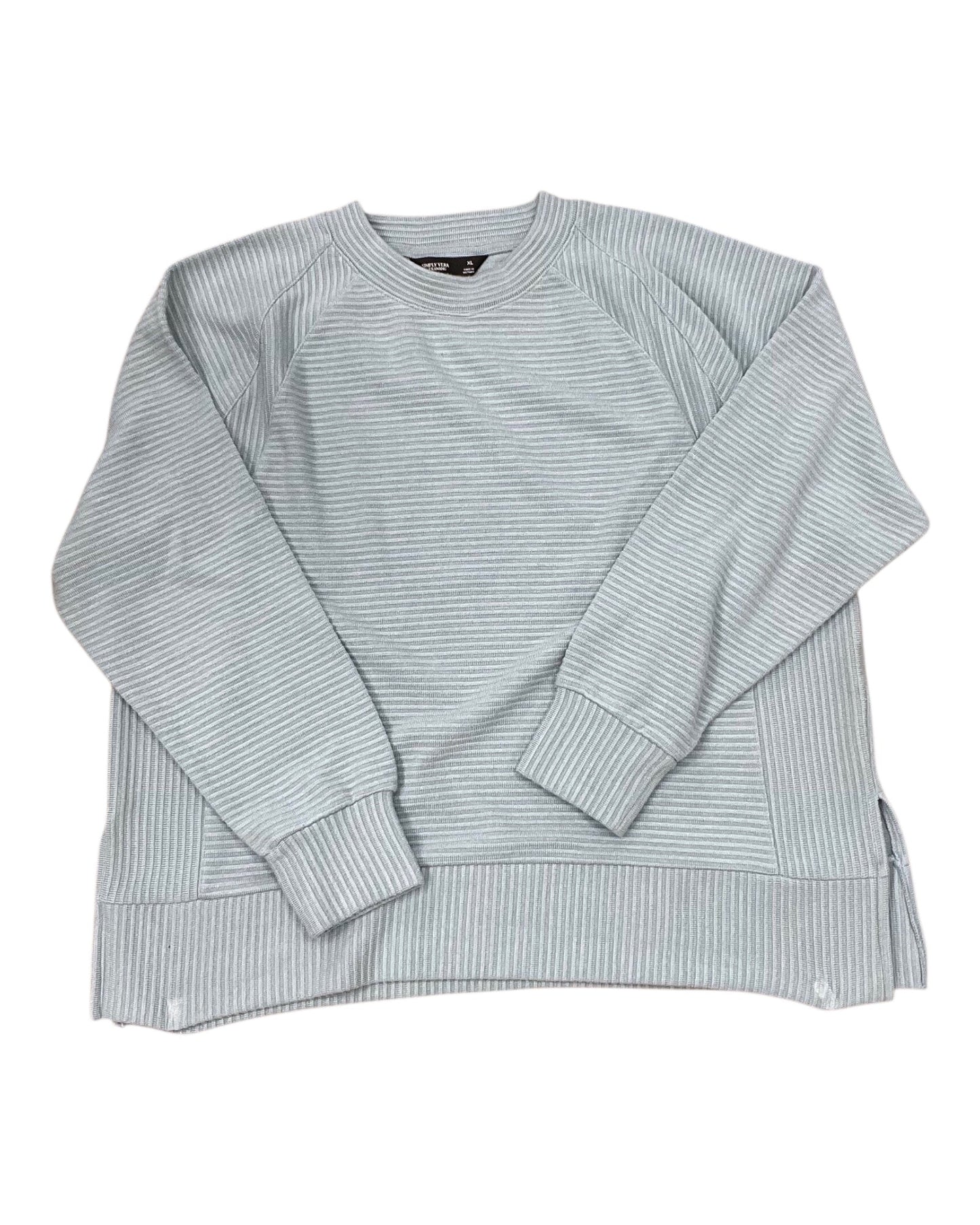 Sweatshirt Collar By Simply Vera In Blue, Size:Xl