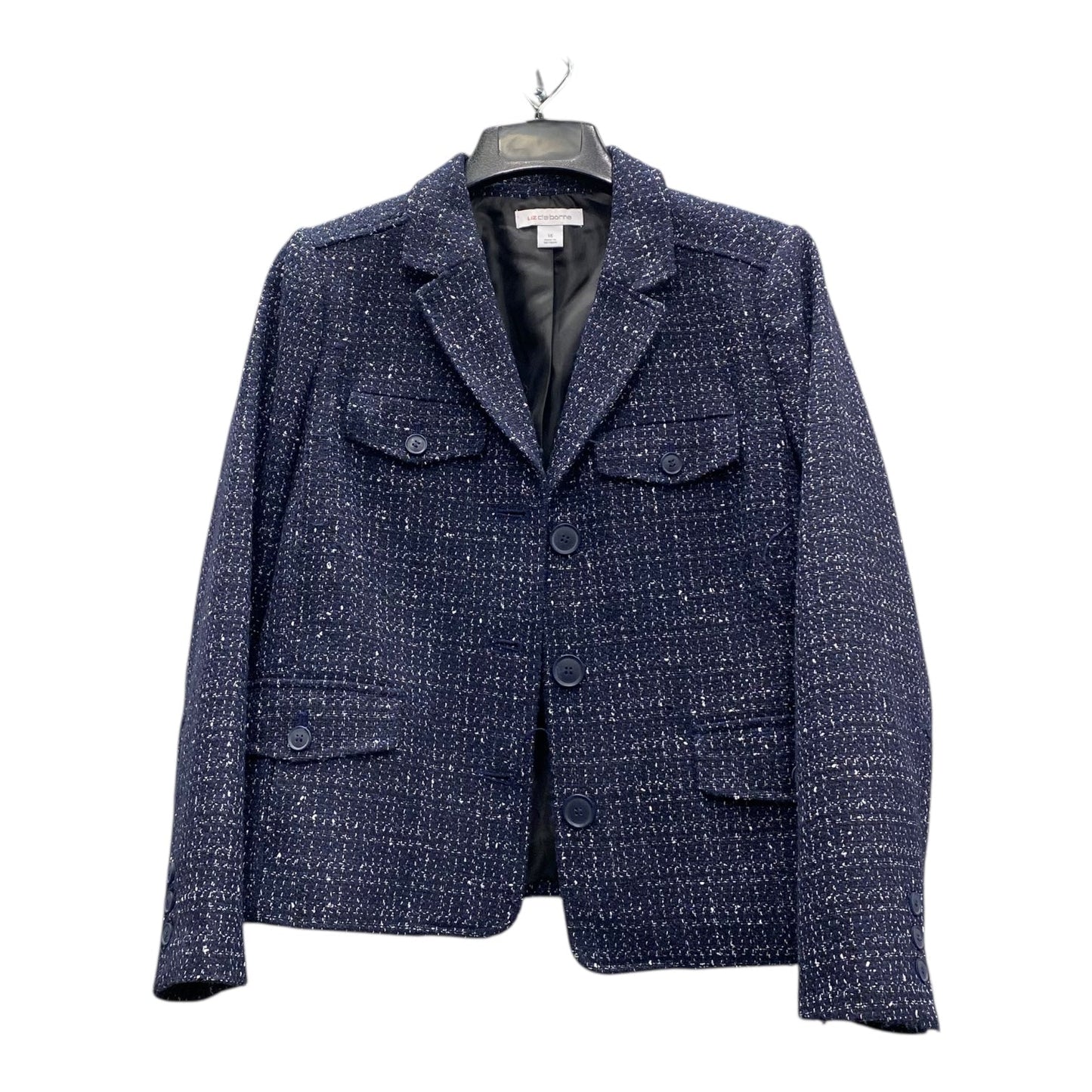 Blazer By Liz Claiborne In Blue, Size:L
