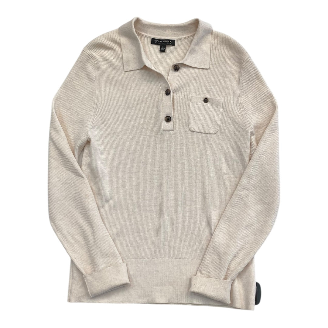 Sweater By Banana Republic In Cream, Size:L