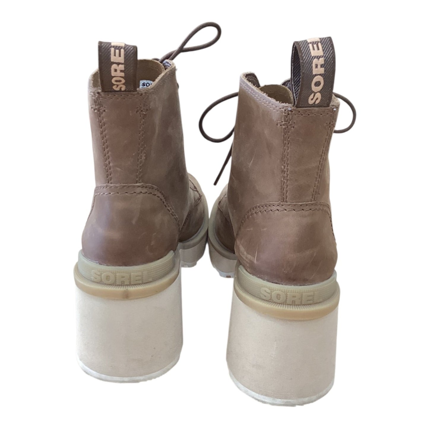 Boots Ankle Heels By Sorel In Brown, Size:7.5