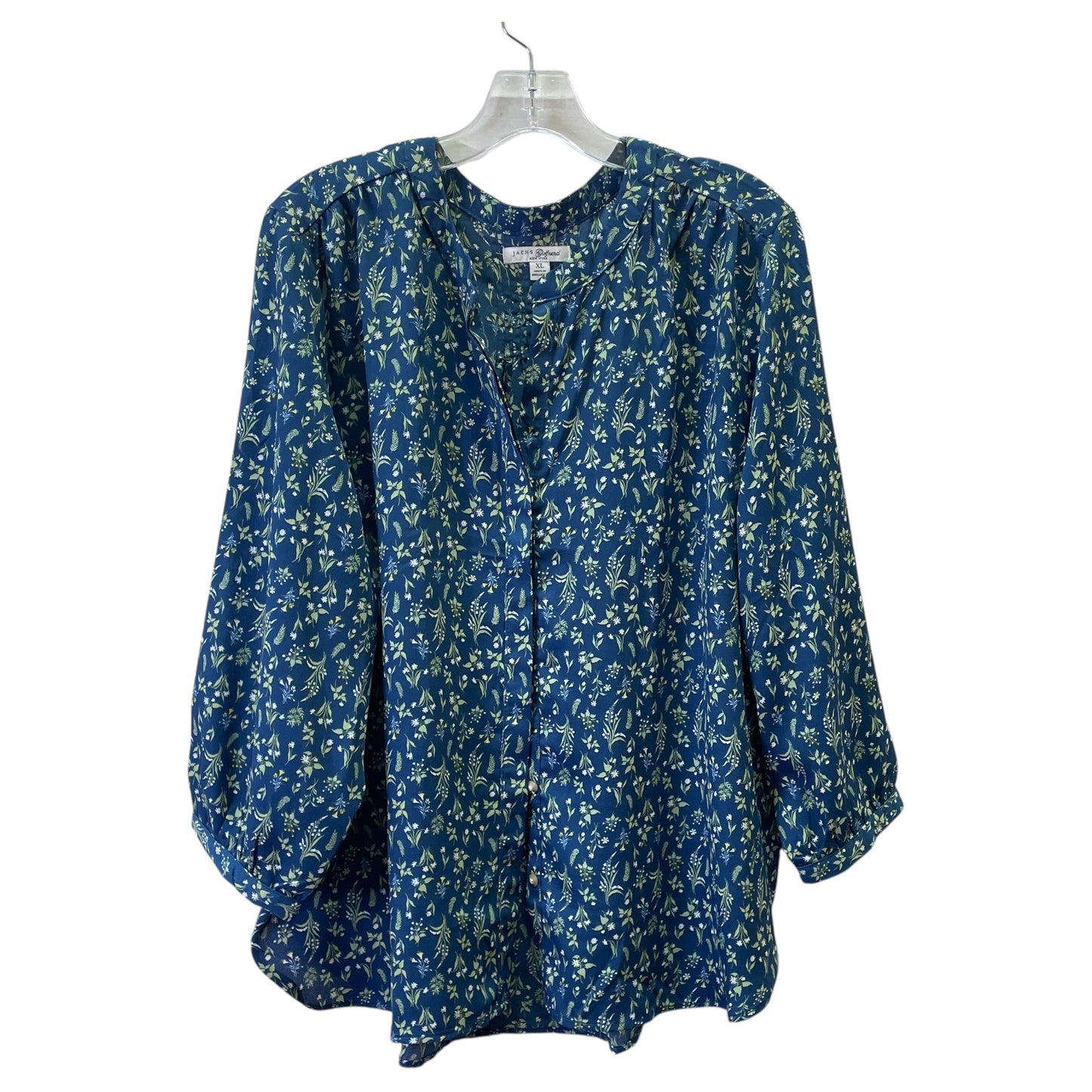 TOP LS by JACHS GIRLFIREND In BLUE & GREEN, Size: XL