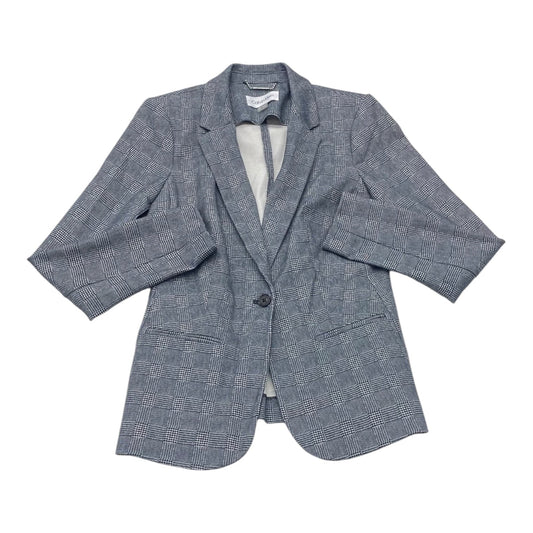 Blazer By Calvin Klein In Plaid Pattern, Size:4