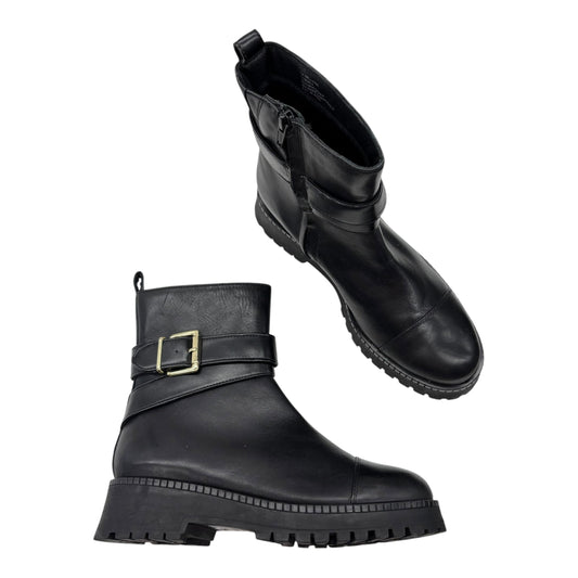 Boots Ankle Flats By Crown Vintage In Black, Size:8.5