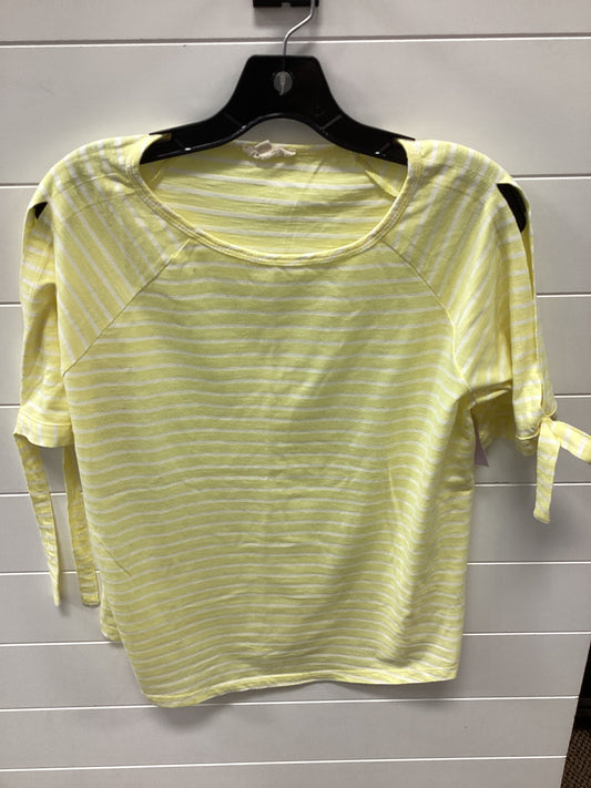 Top Ss By Jane And Delancey In White & Yellow, Size:L