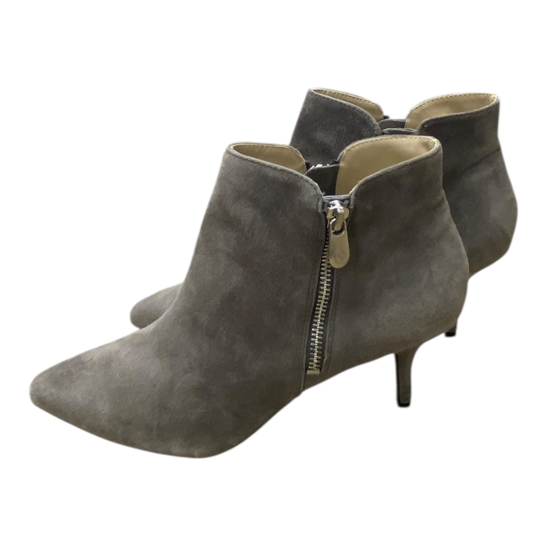 Boots Ankle Heels By Adrienne Vittadini In Taupe, Size:8