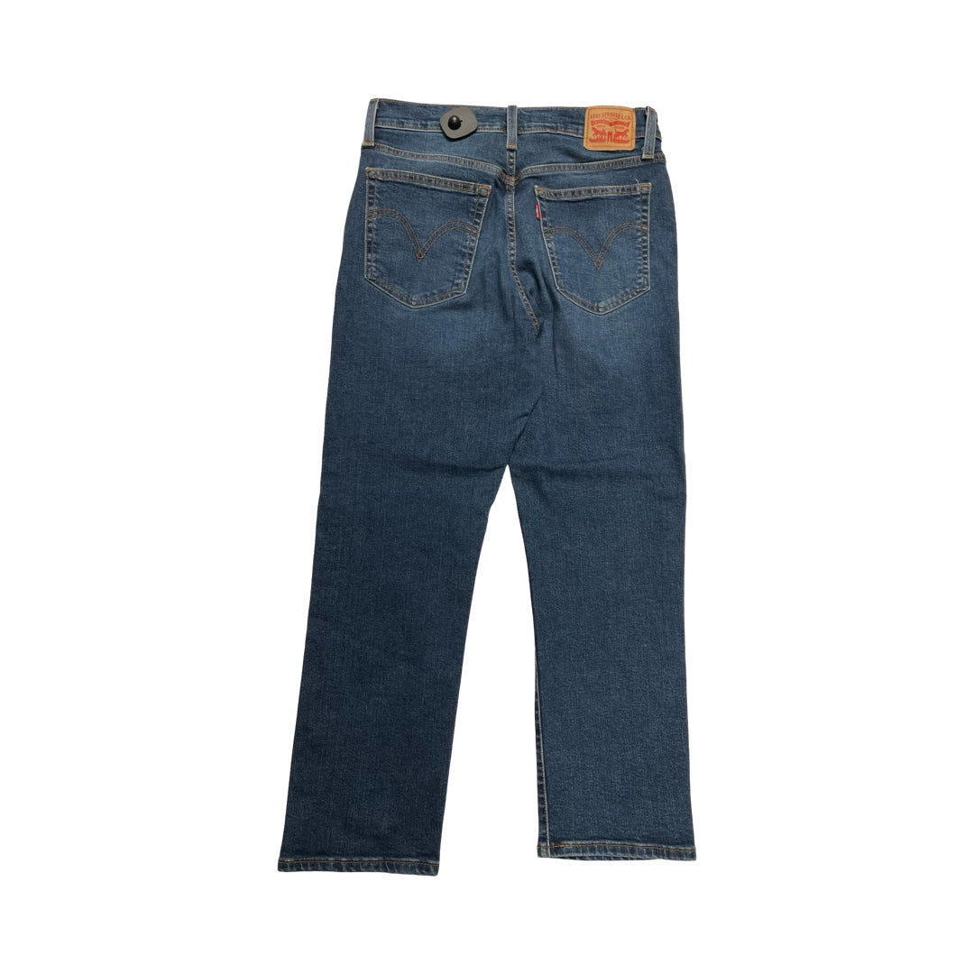 Jeans Straight By Levis In Blue Denim, Size:12