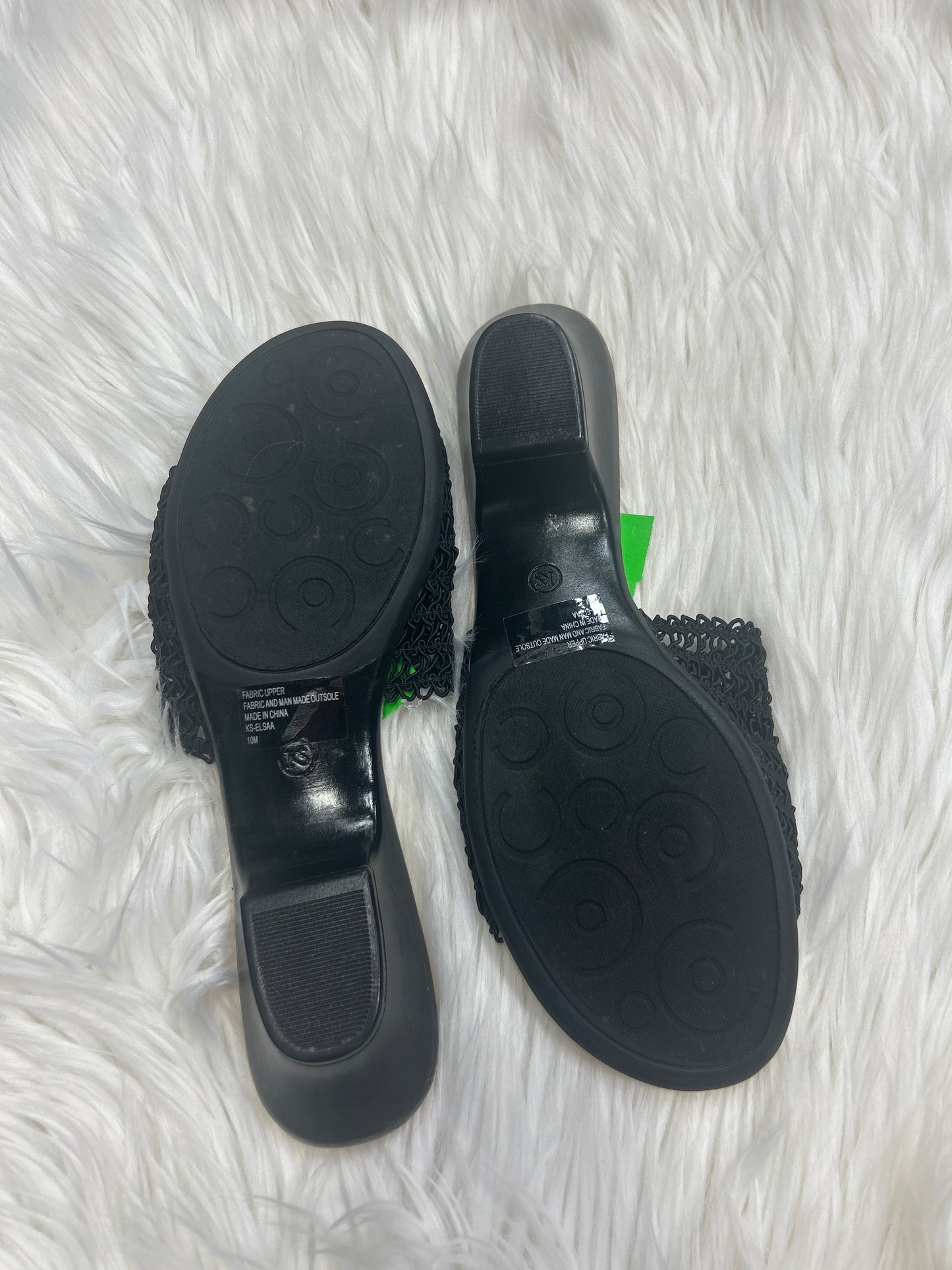 Sandals Heels Platform By Karen Scott In Black, Size:10