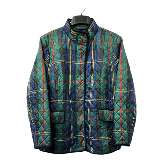 Jacket Puffer & Quilted By Talbots In Blue & Green, Size:1X