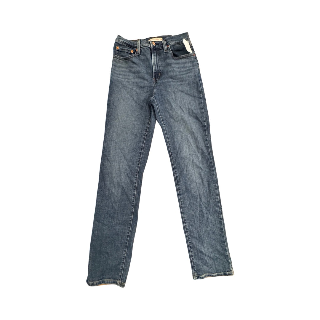Jeans Straight By Levis In Blue Denim, Size:6