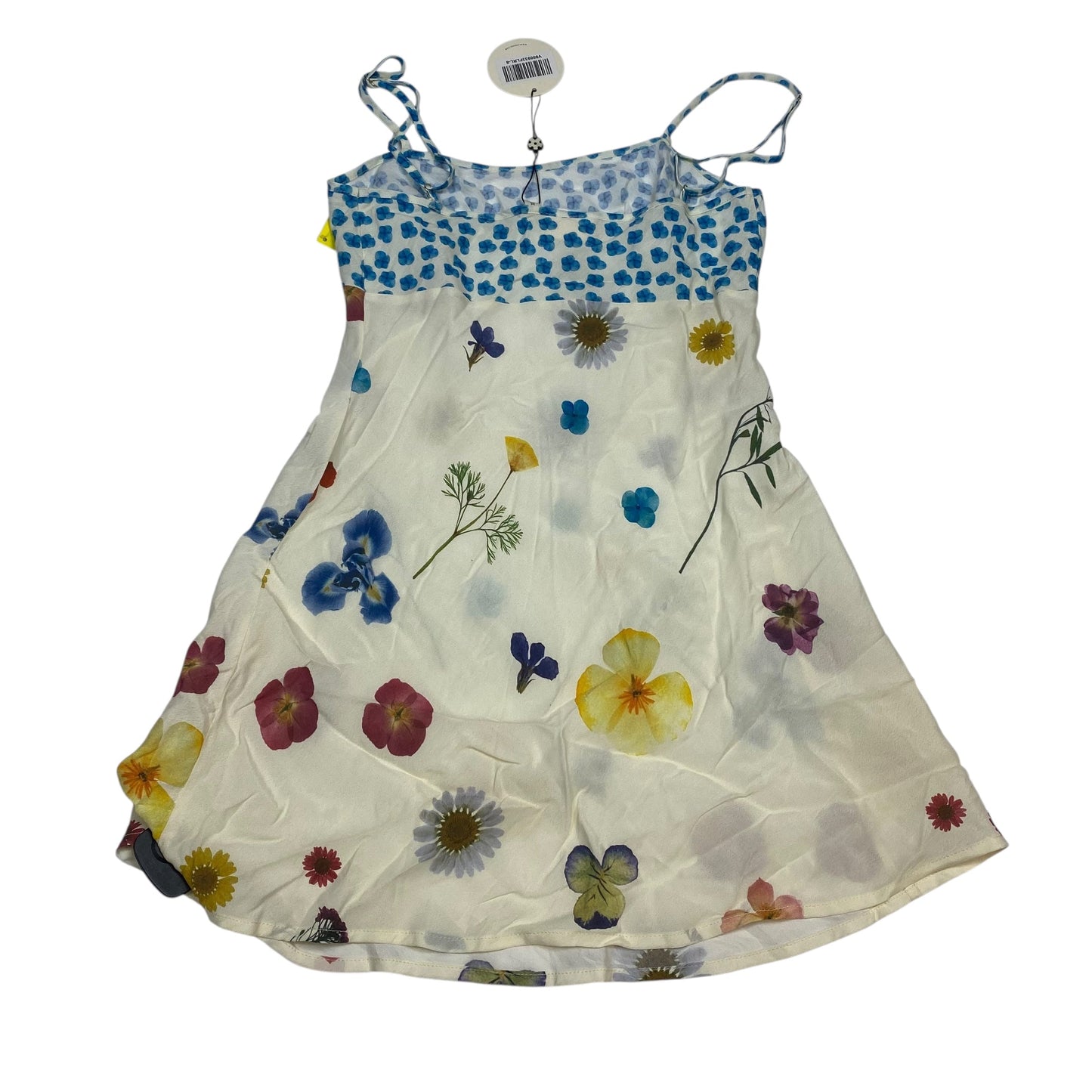 Dress Casual Short By VRG GRL In Blue & Yellow, Size:M