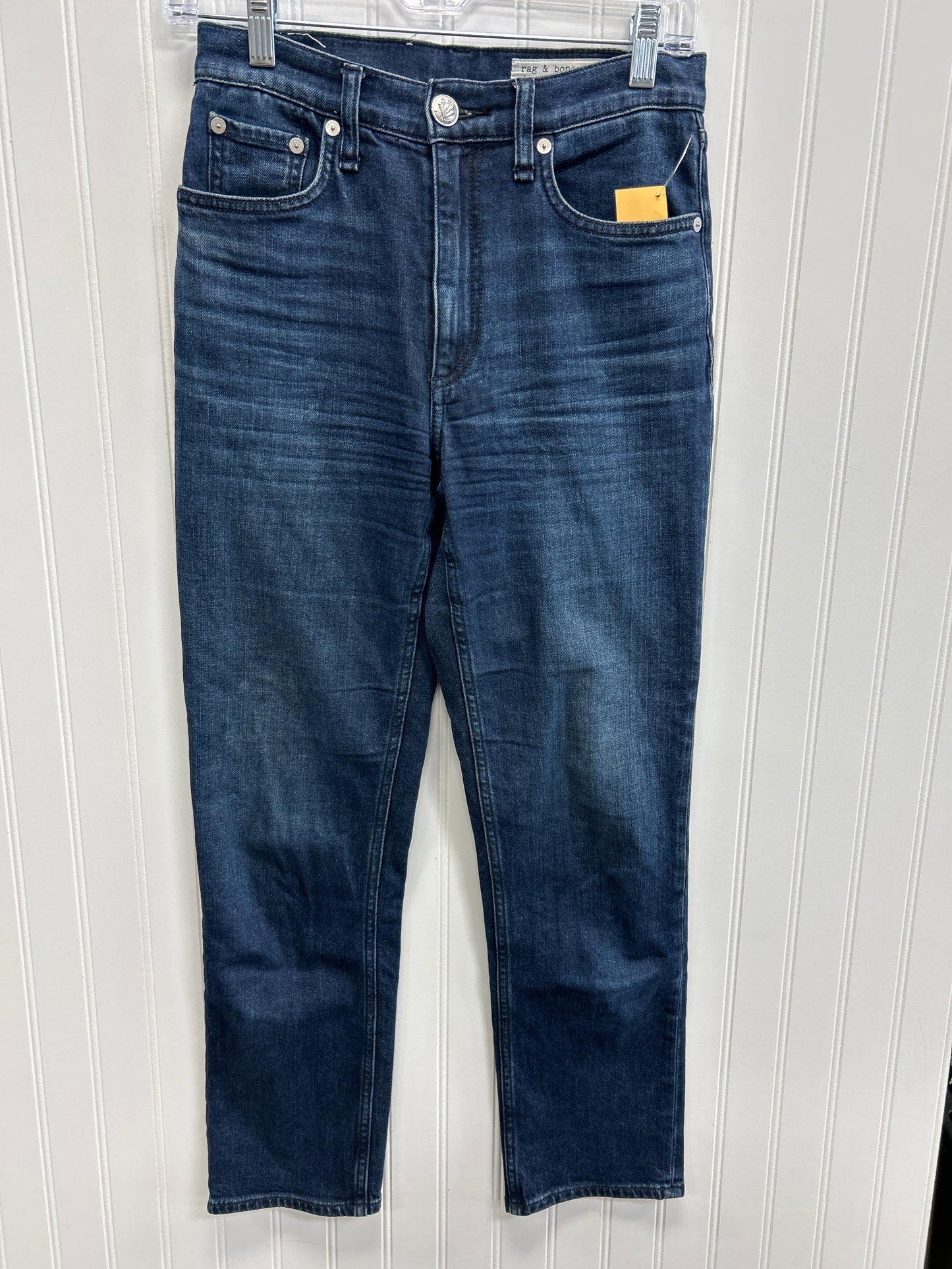 Jeans Straight By Rag And Bone In Blue Denim, Size:0