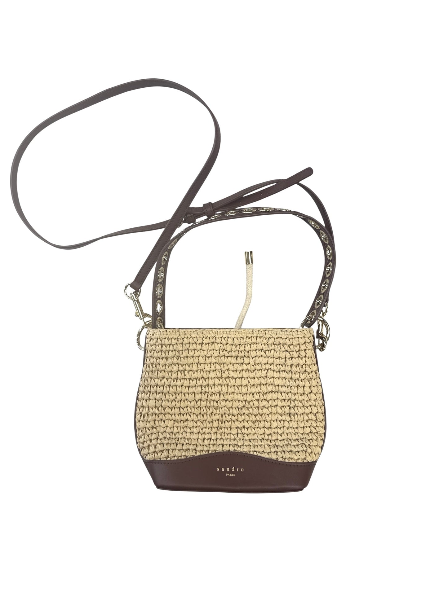 CROSSBODY DESIGNER by SANDRO In BROWN & TAN, Size: SMALL