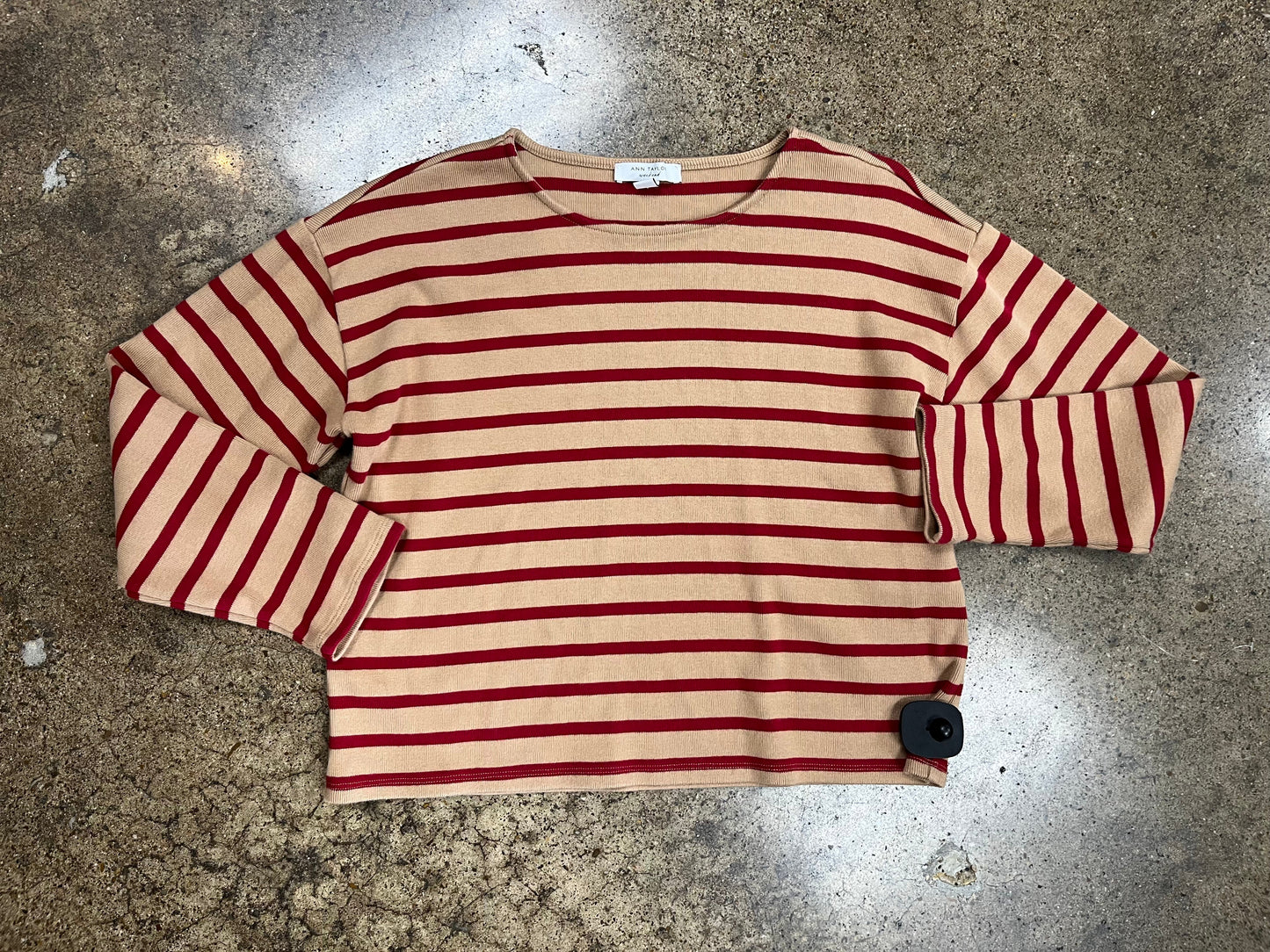Top Ls By Ann Taylor In Red & Tan, Size:S