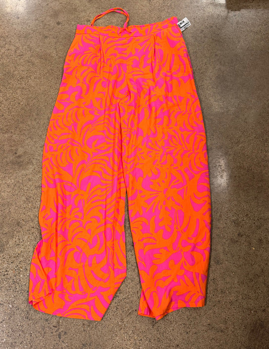 Pants Wide Leg By Cece In Orange & Pink, Size:S