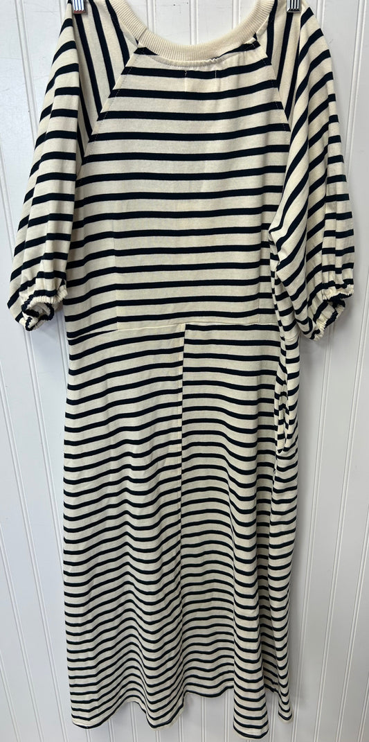 Dress Casual Maxi By Polagram In Blue & Cream, Size:M