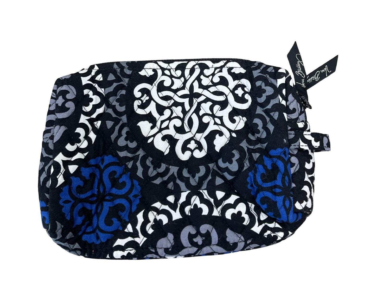 Makeup Bag By Vera Bradley In Black & Blue, Size:Medium