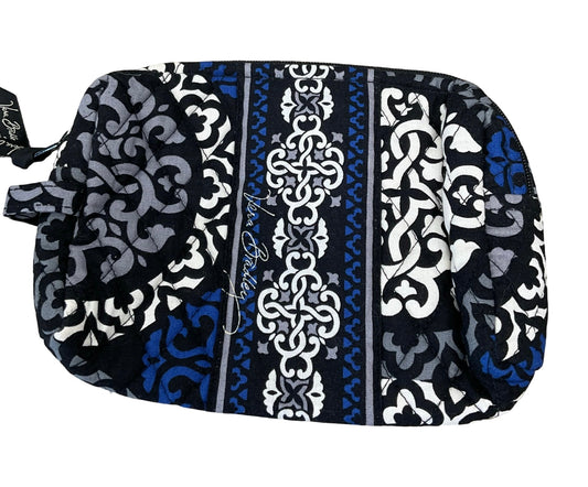 Makeup Bag By Vera Bradley In Black & Blue, Size:Medium