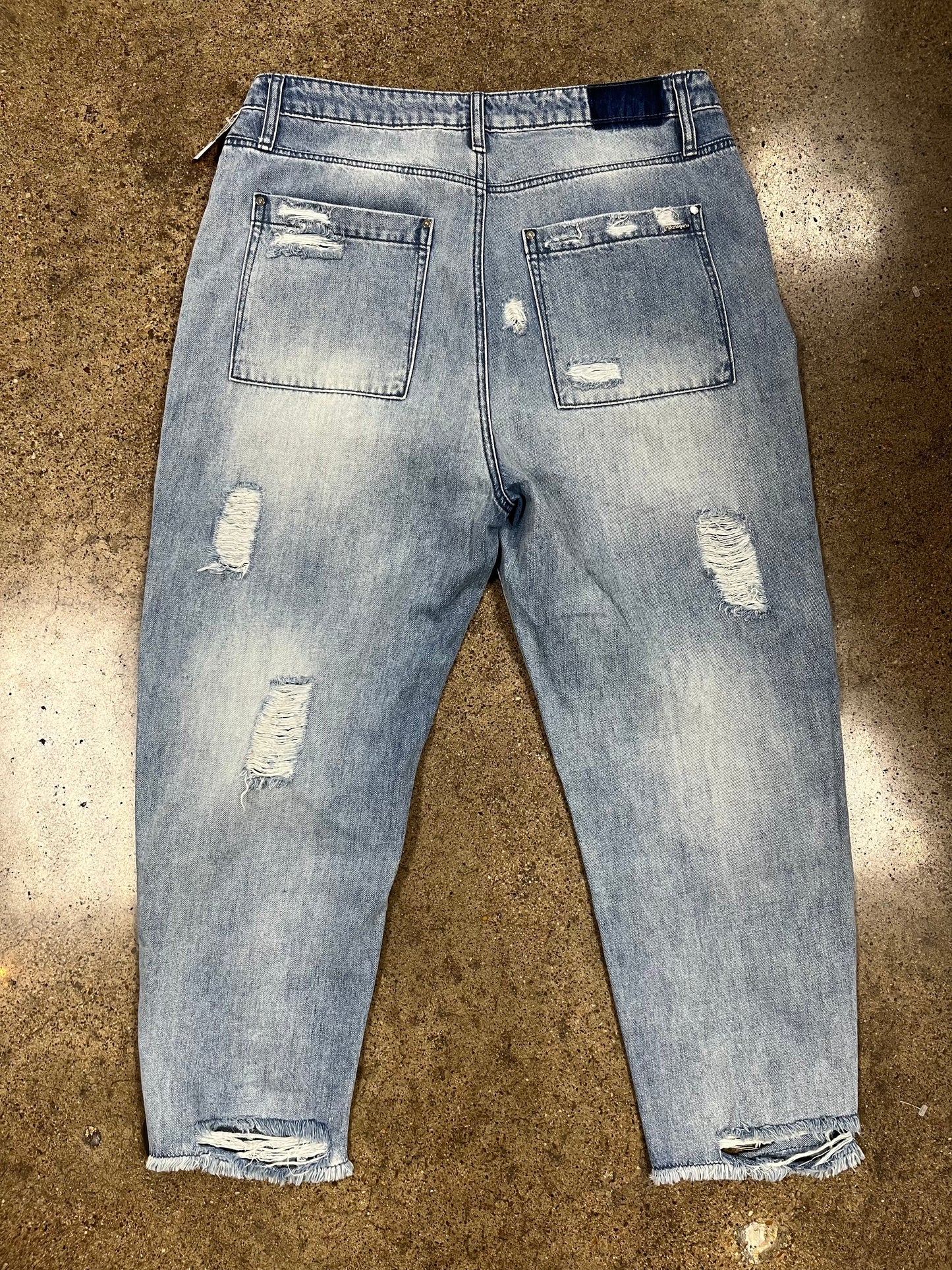 Jeans Straight By Clothes Mentor In Blue Denim, Size:L