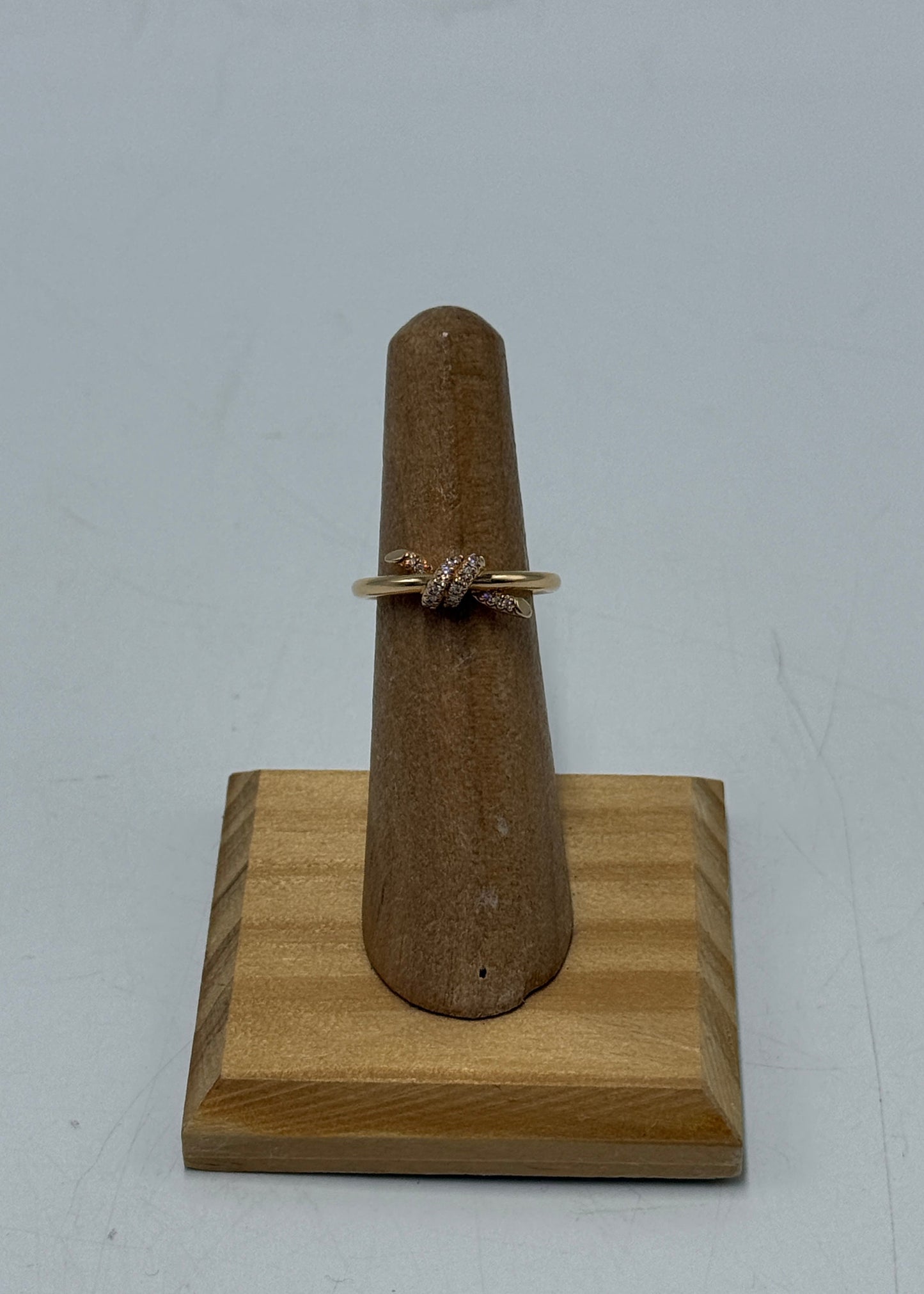 Tiffany & Company Knot 18K Diamond Luxury Ring, Size 6