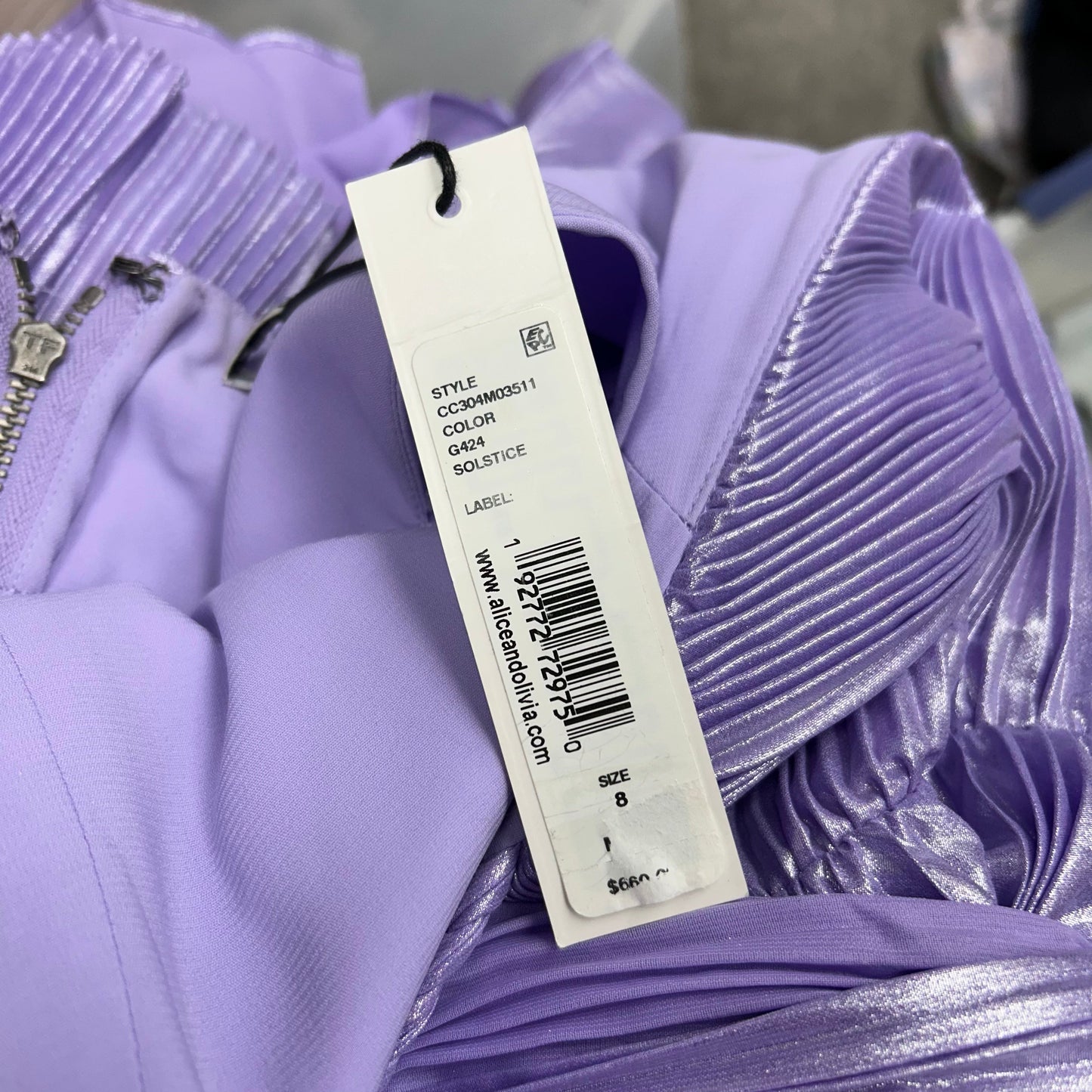 Dress Designer By Alice + Olivia In Purple, Size: M
