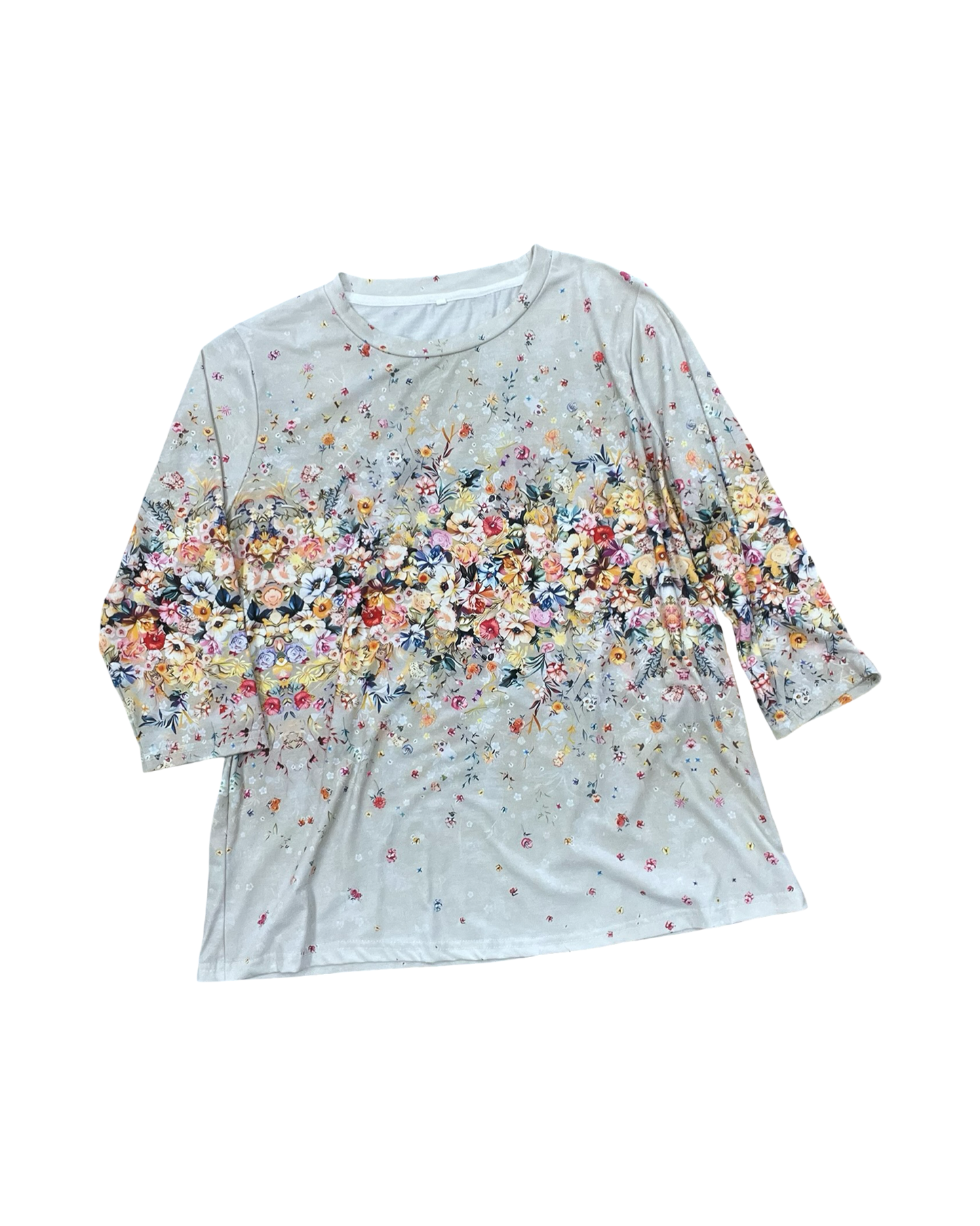 Top 3/4 Sleeve By Clothes Mentor In Tan, Size:L