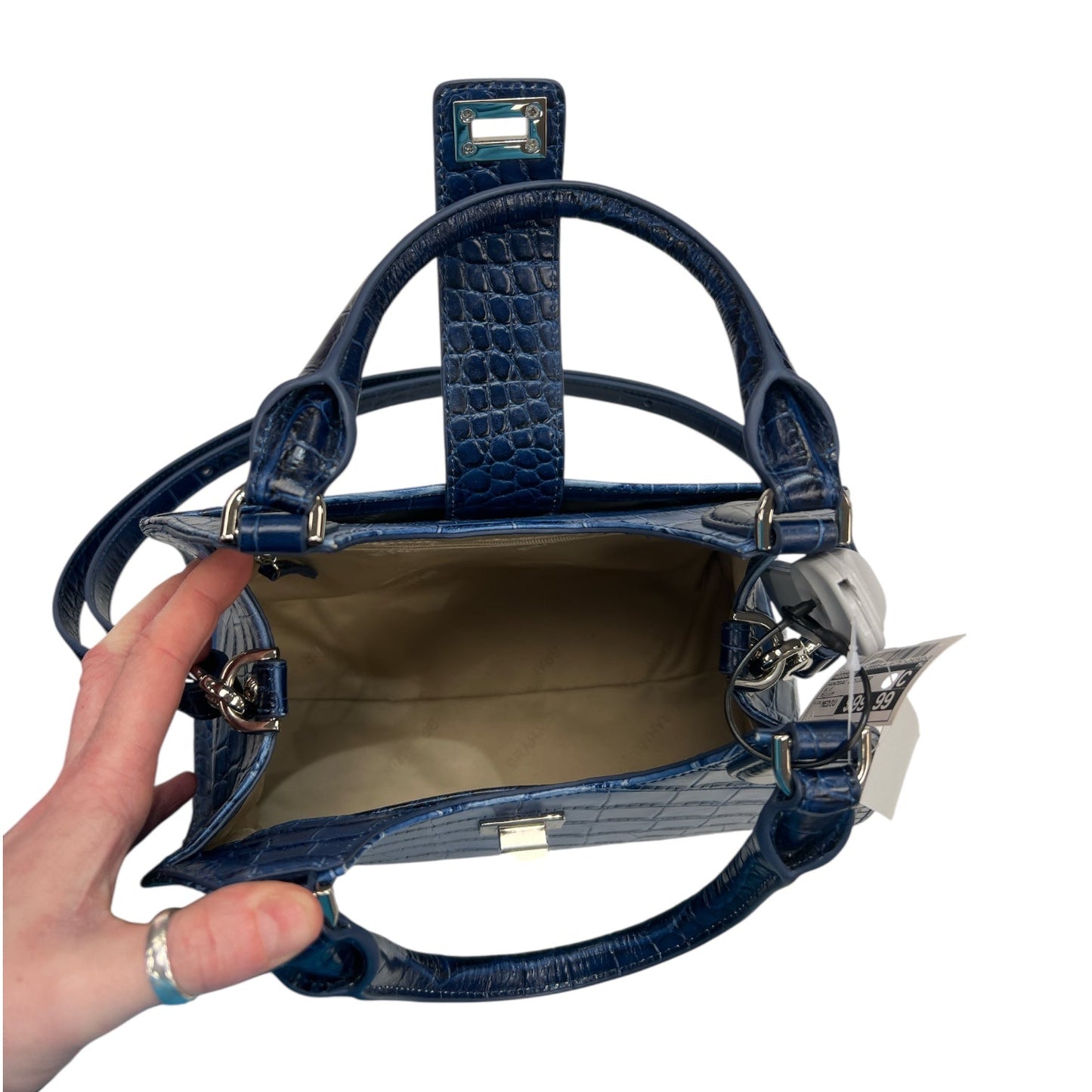 Handbag Designer By Brahmin In Blue, Size:Medium